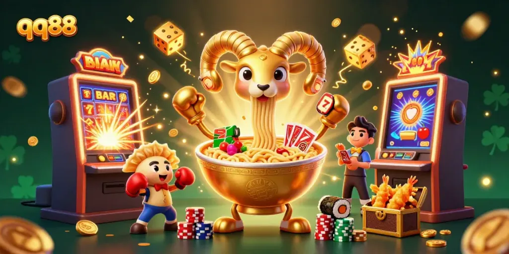 Engage with thrilling gameplay on qq88 featuring vibrant casino elements and charming characters.