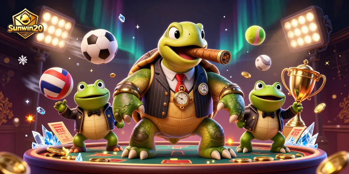 Experience thrilling wins with sunwin20 in this vibrant casino scene featuring unique characters.