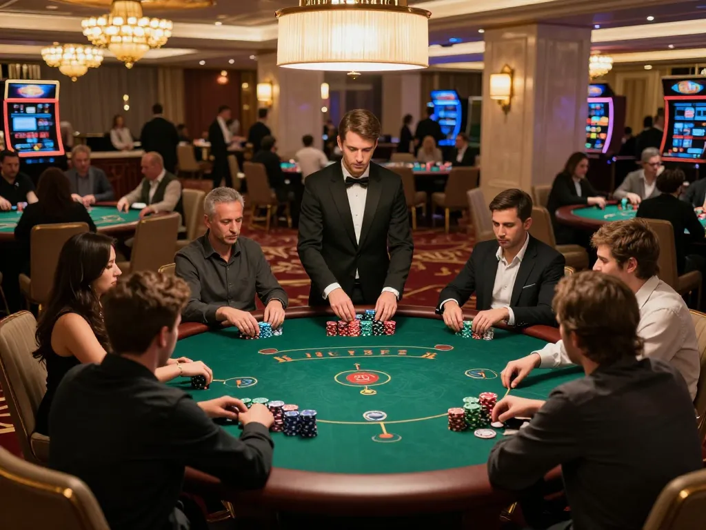 Intense poker gameplay at NK88's VIP room with high-stakes players surrounded by engaging atmosphere.