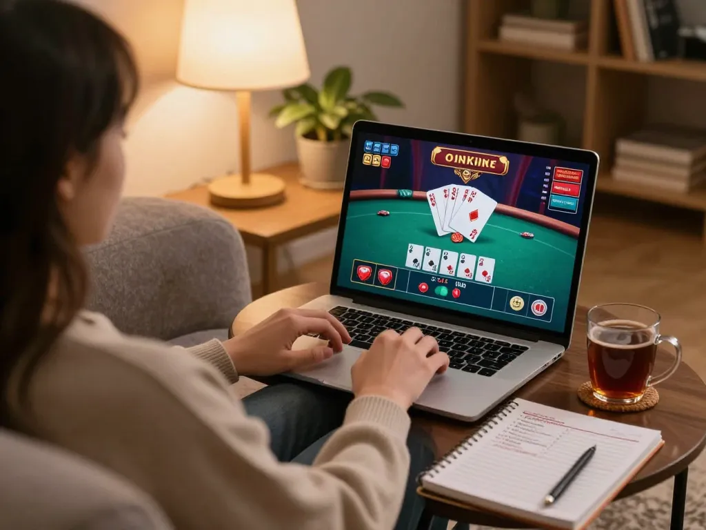uu88 online gaming experience with a player focused on poker strategy and bankroll management at home.