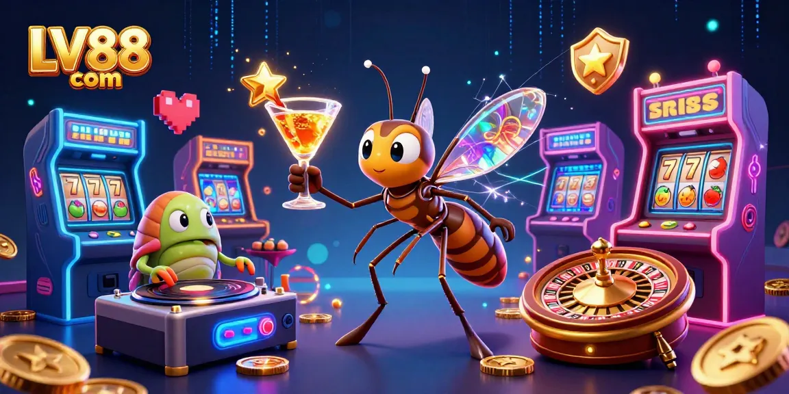 Experience exciting gameplay at LV88 com featuring dynamic casino-themed characters and elements in a colorful 3D scene.