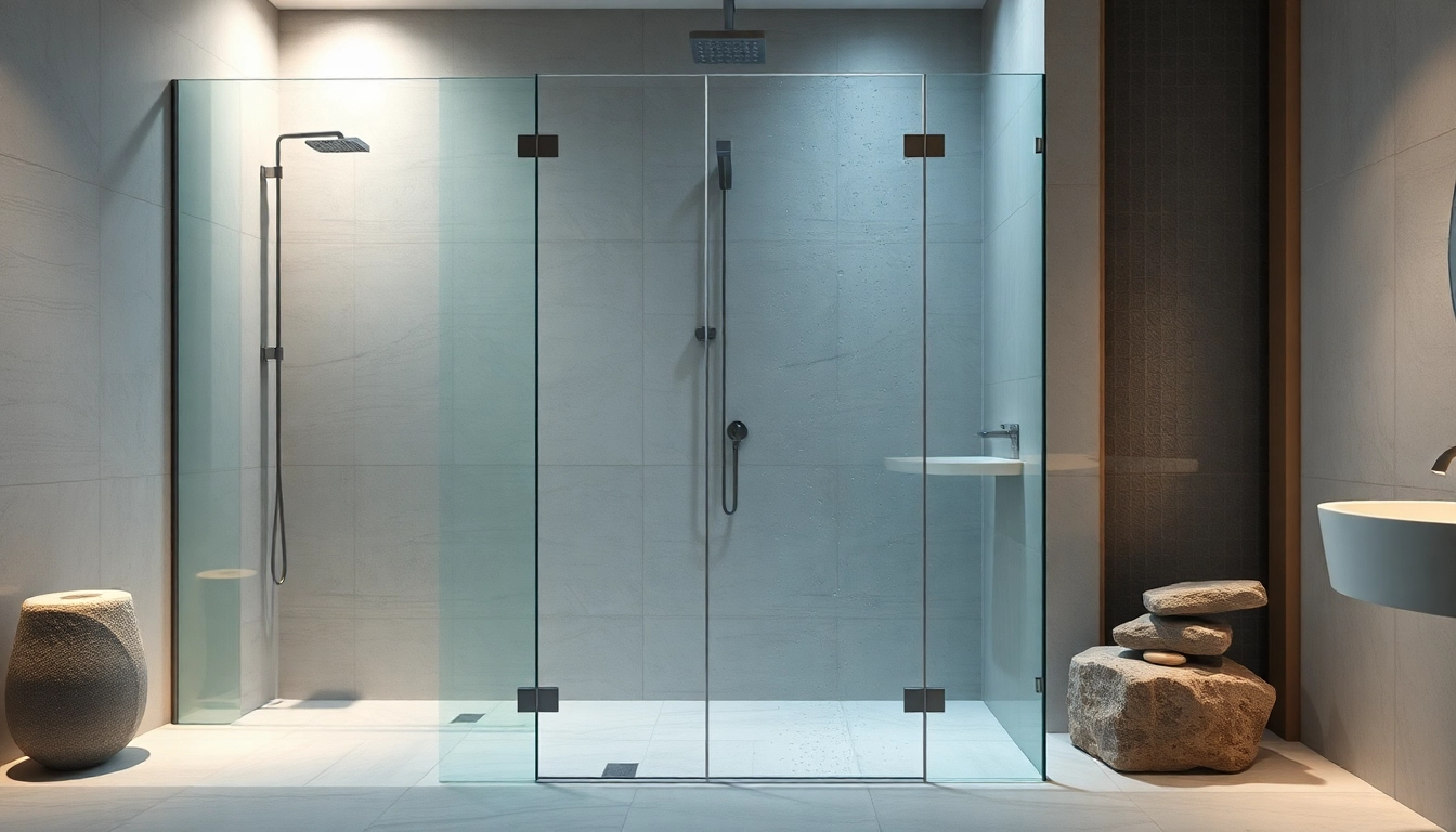 Experience the elegance of a wet room shower with sleek glass screens and modern design features.