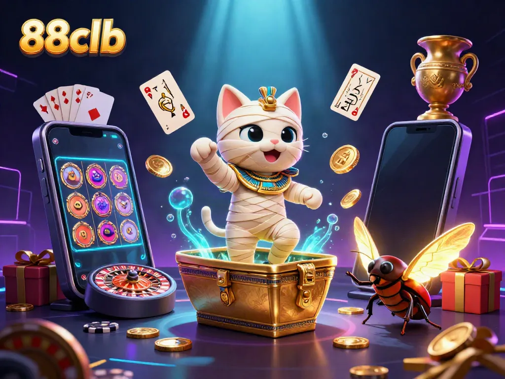 Engage with 88clb's vibrant gambling experience featuring dynamic characters and slot elements