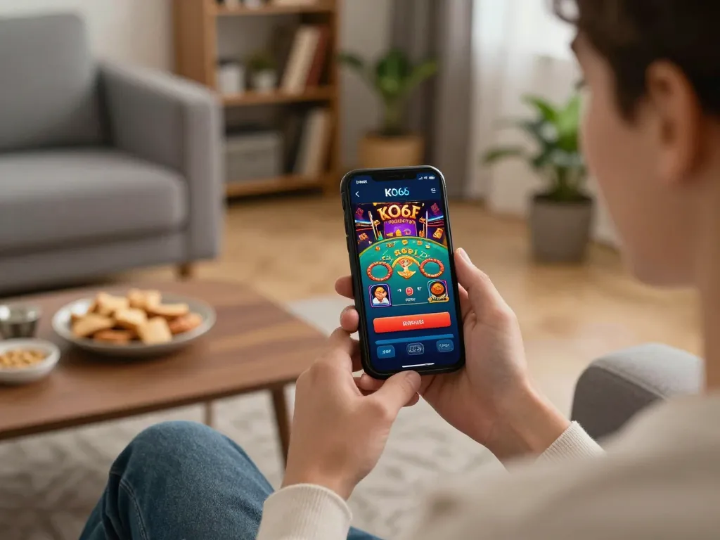 Experience thrilling KO66 bet action on your smartphone while enjoying a cozy home setup.