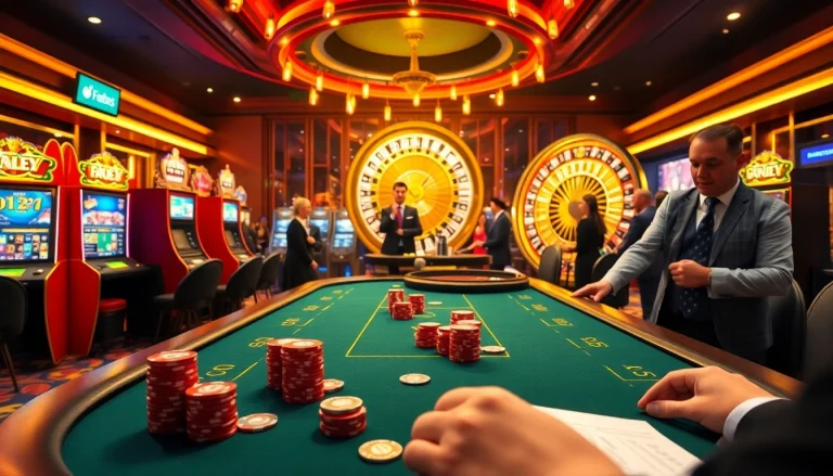 Experience the excitement of gambling at FEBET9.club with a vibrant casino scene.