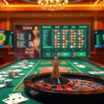 Engaging online gambling scene with players enjoying games at https://nk88zz.bio/ featuring roulette, poker, and excitement.
