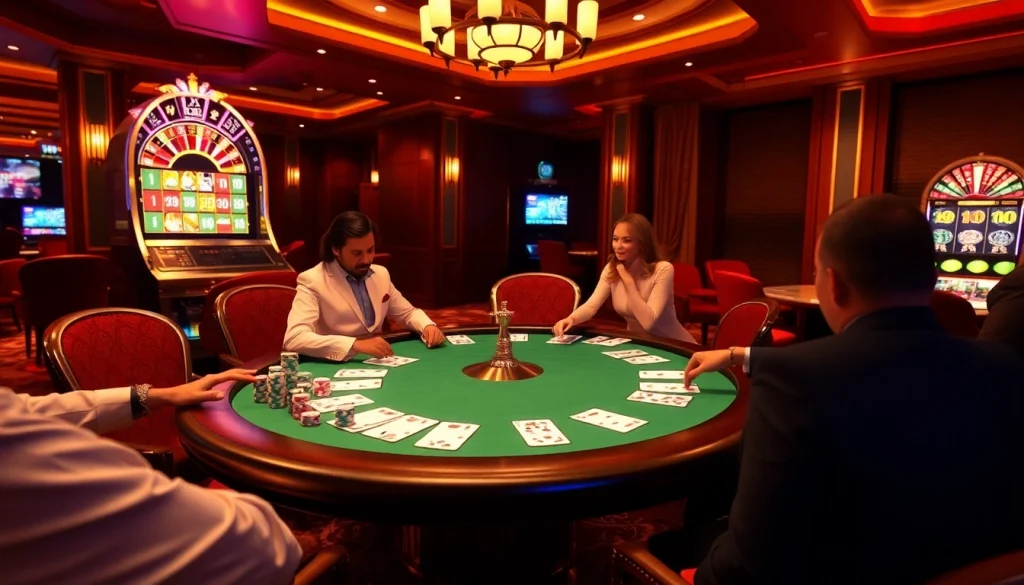 Exciting poker game at 8day.cn.com with vibrant chips and bright roulette wheel.