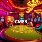 Experience the excitement of high-stakes gambling at CM88 casino, with vibrant tables and thrilling games.
