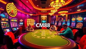 Experience the excitement of high-stakes gambling at CM88 casino, with vibrant tables and thrilling games.