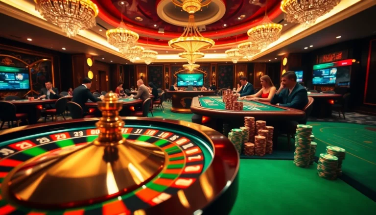 Players strategizing their bets at a luxurious casino showcasing the 9bet betting experience.