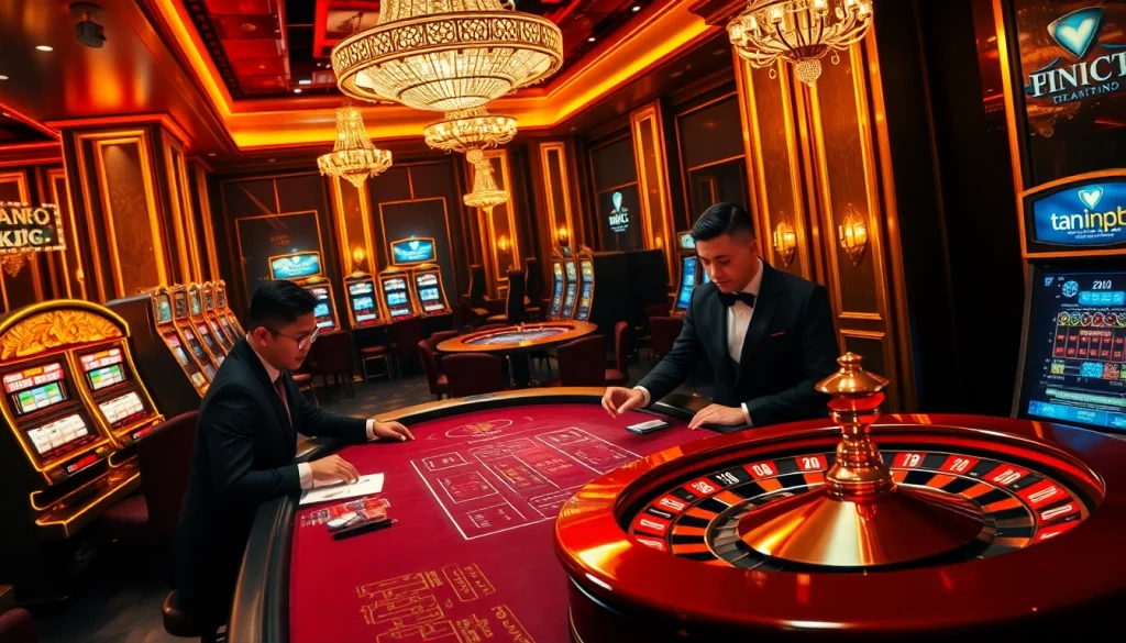 Experience the thrill of gambling with the tải app kjc, featuring vibrant casino tables and exciting gameplay.