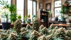 Explore vibrant cannabis options at Weedmaps Madrid dispensary showcasing a welcoming atmosphere.