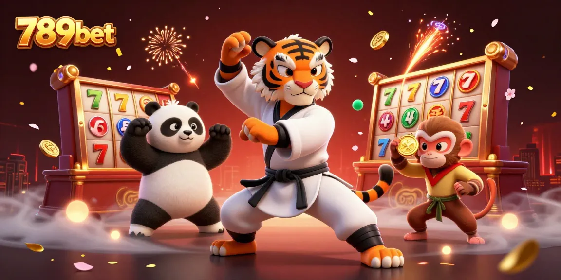 Experience the excitement of 789bet's lively casino scene with charming characters and dynamic game elements.